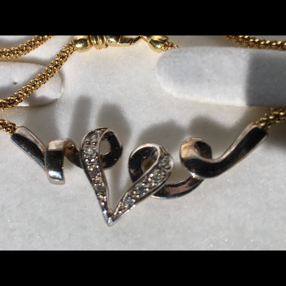 18K Pure Gold & Diamond Necklace 18” long - Picture 7 of 8
